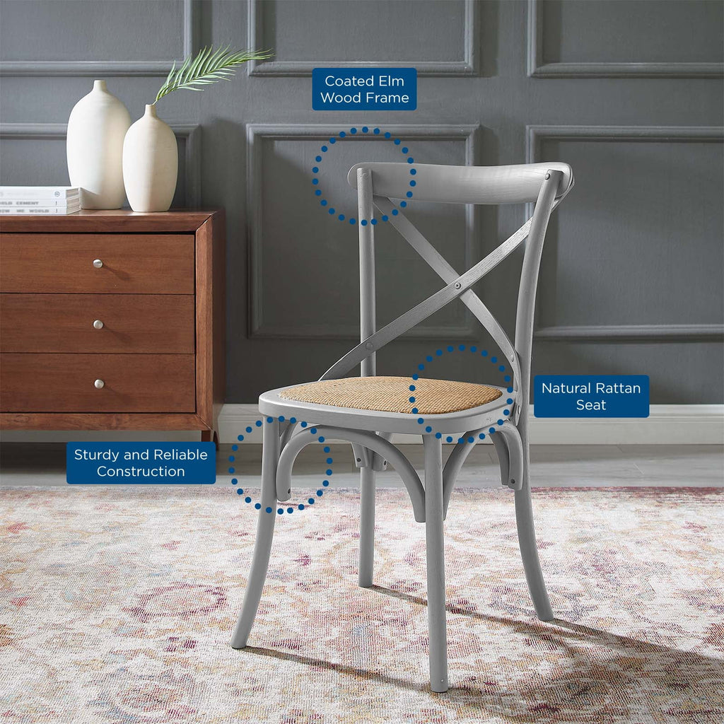 Light Grey Wood Dining Chair V58564