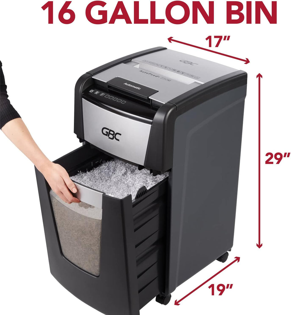 Auto Feed 300 Sheet Capacity Micro-Cut Paper Shredder W234