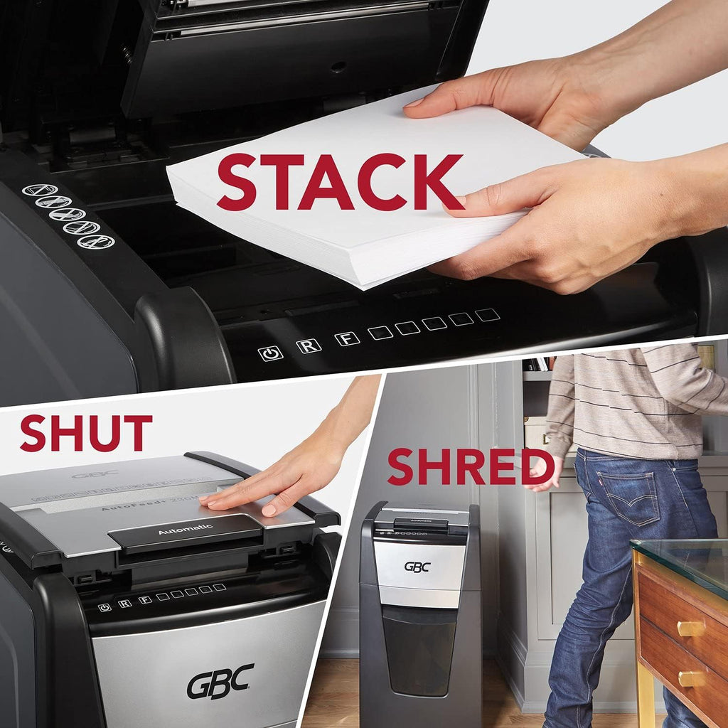 Auto Feed 300 Sheet Capacity Micro-Cut Paper Shredder W234
