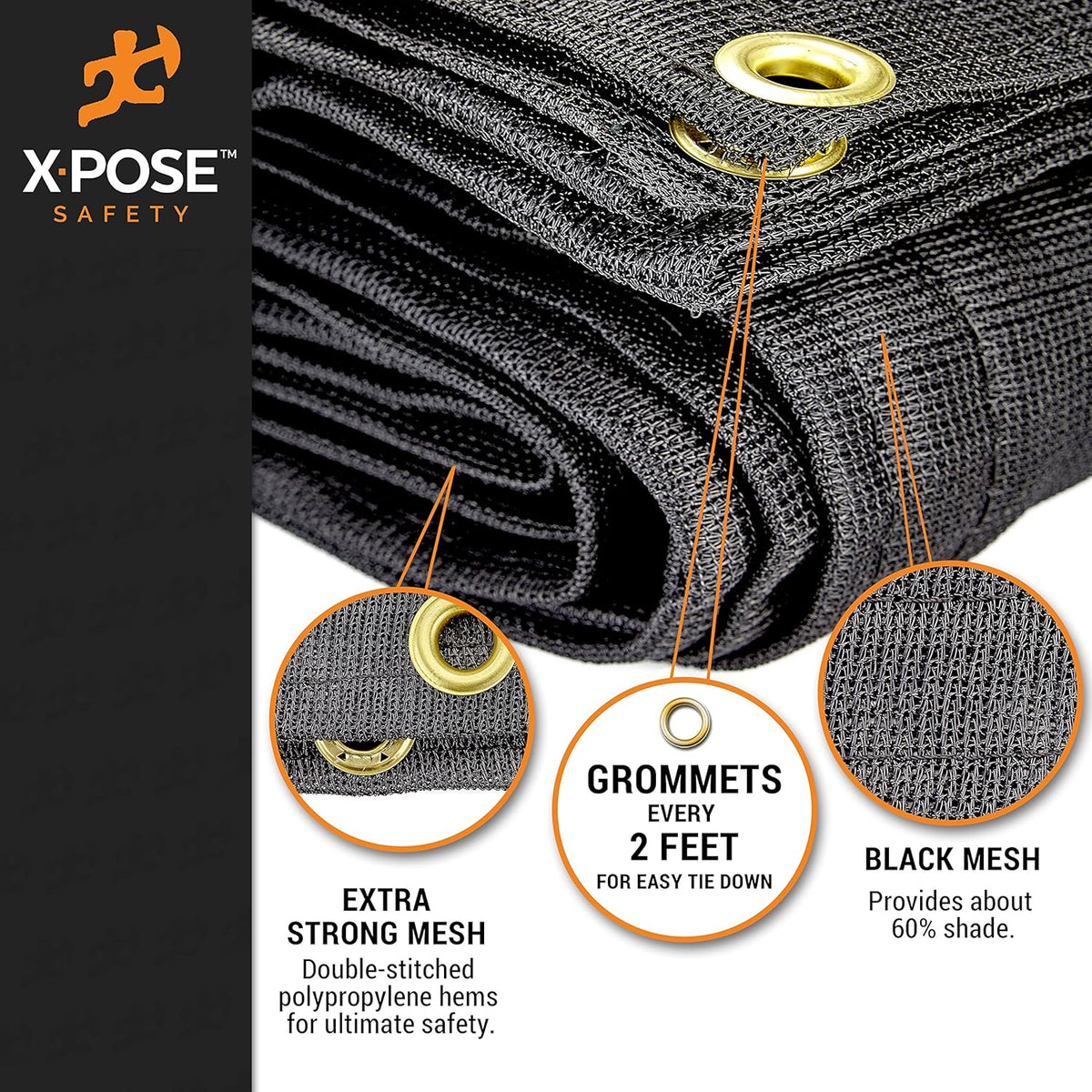 Heavy Duty Black Mesh Tarp 12' x 45' X54063