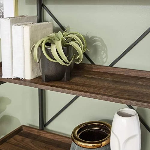 68 Inch Wood Metal Bookcase V238