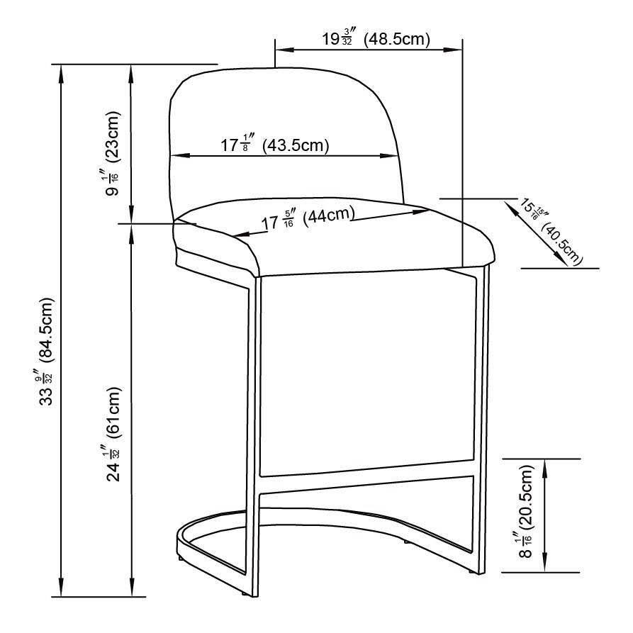 2pk Upholstered Counter Height Barstool I5814