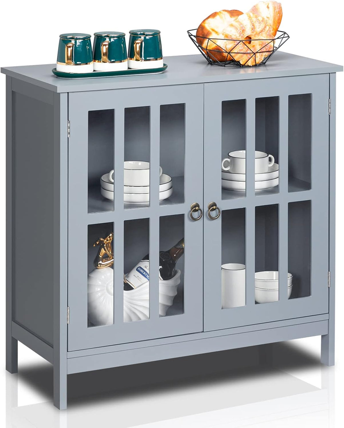 White Buffet Cabinet with Storage K408621