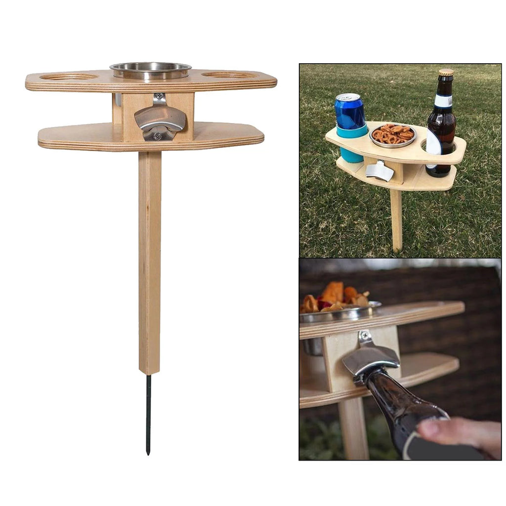 Portable Natural Wood Folding Picnic Table E3875