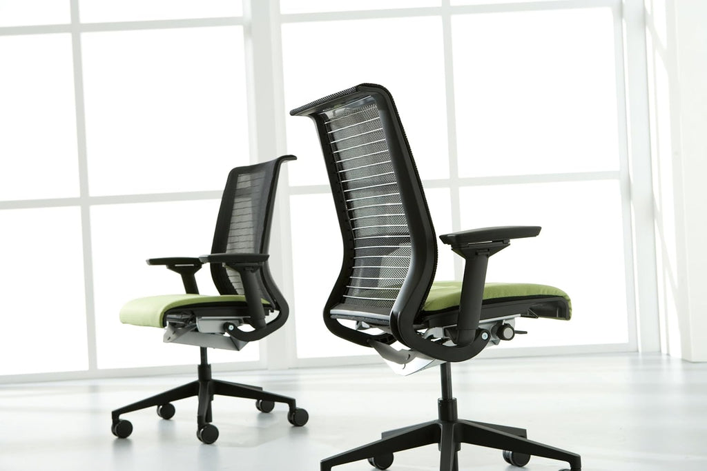 Black 3D Knit Back Chair Q3344