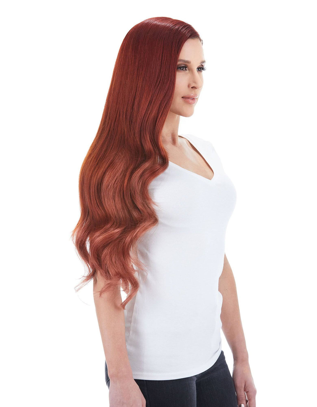 240g 24x22 Vibrant Red Hair Extensions B307301