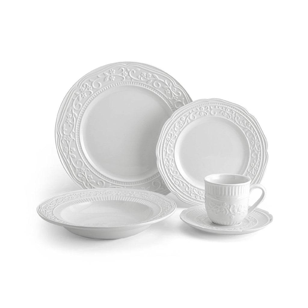 40 Piece White Dinnerware Set Y86160