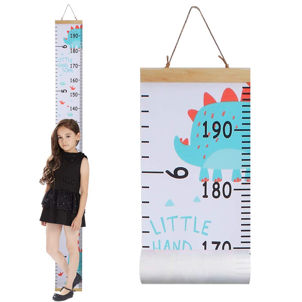 Kids Growth Chart Canvas Wood Frame Wall Ruler 79x7.9 Pack of 2 A93848