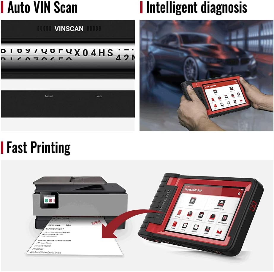 Bi-Directional Automotive Diagnostic Scanner with 34 Reset U8036