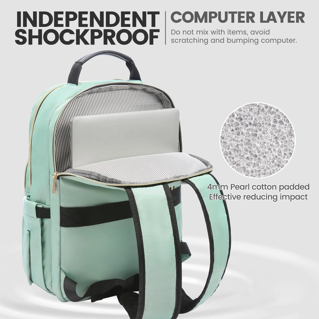 15.6" Quilted Laptop Backpack with USB I48910
