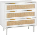 3 Drawer Rattan Wood Dresser I1972