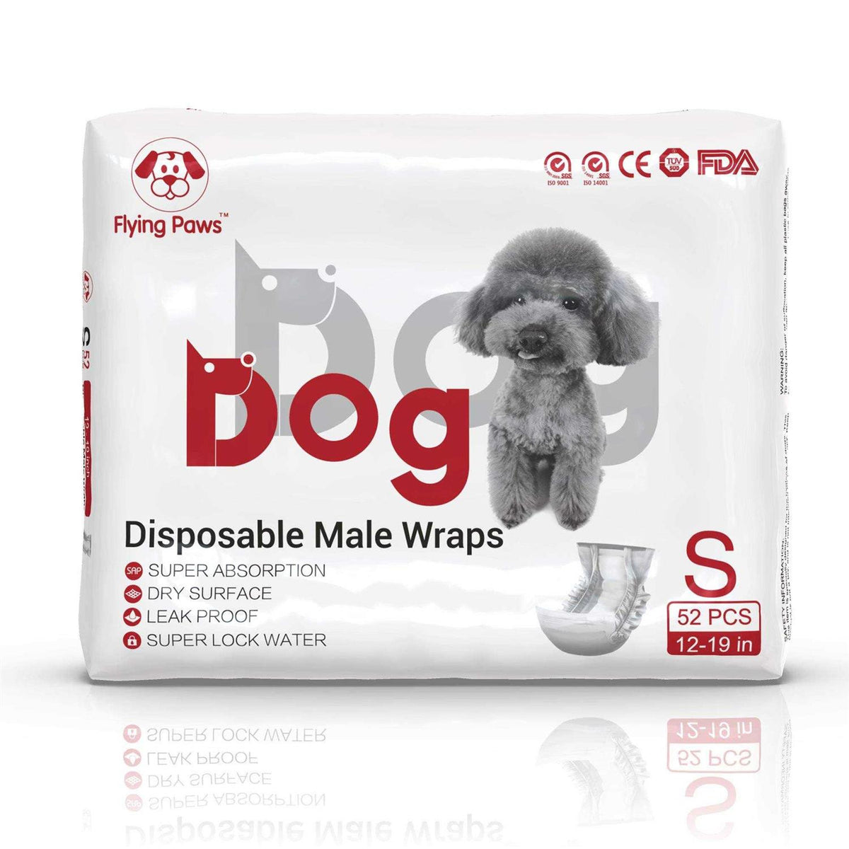Absorbent Male Dog Wraps Belly Bands with Leak Protection D60573