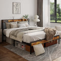 Full Size Storage Headboard Bed Frame D96644
