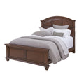 Cherry Finished Wood Queen Panel Bed N454