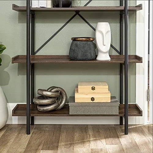 68 Inch Wood Metal Bookcase V238