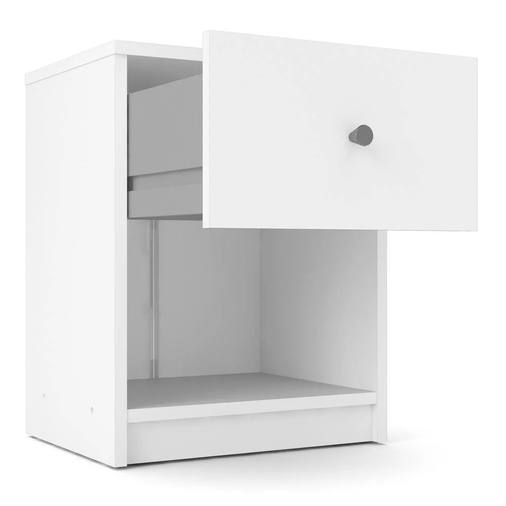 White 1 Drawer Nightstand H56781