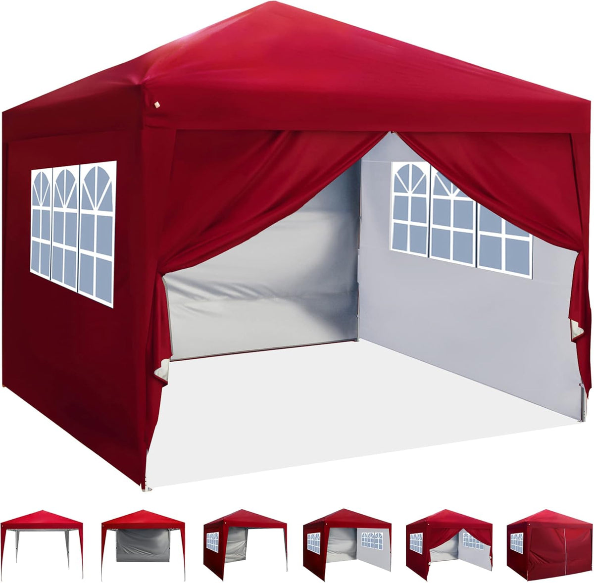 10'x10' Pop Up Canopy with Sidewalls, Royal Blue C487