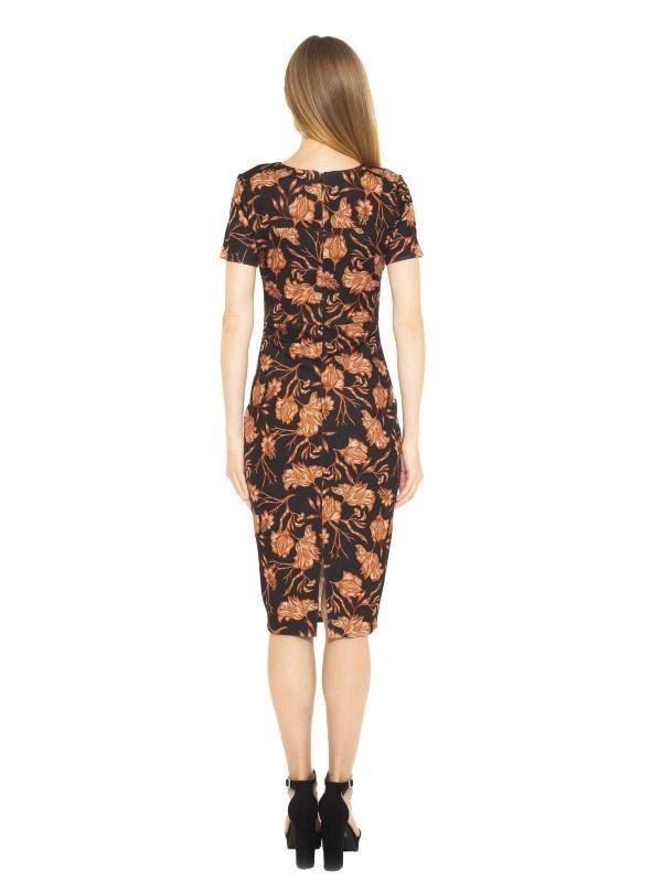 Black Midi Sheath Dress T606046