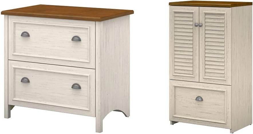 Antique Black 2 Drawer Lateral File Cabinet P944681