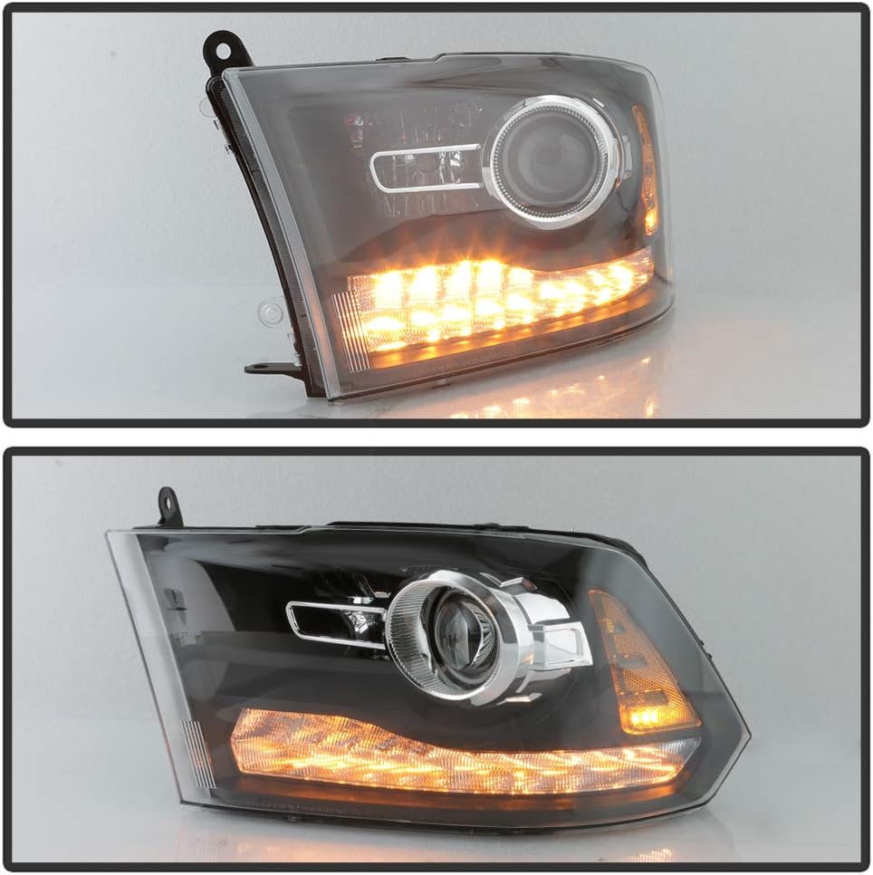Black Headlights Headlamps Assembly Left+Right L83464