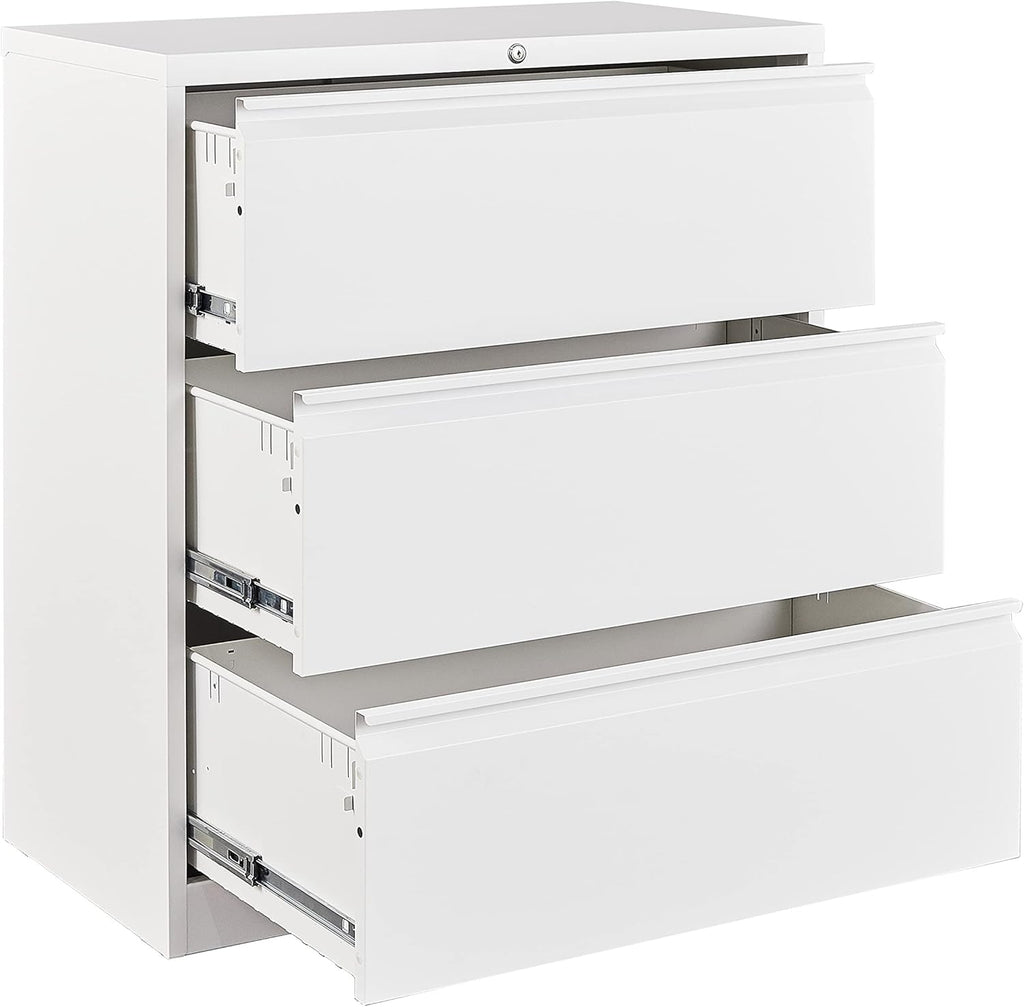 Black 2 Drawer Metal Lateral File Cabinet with Lock G109
