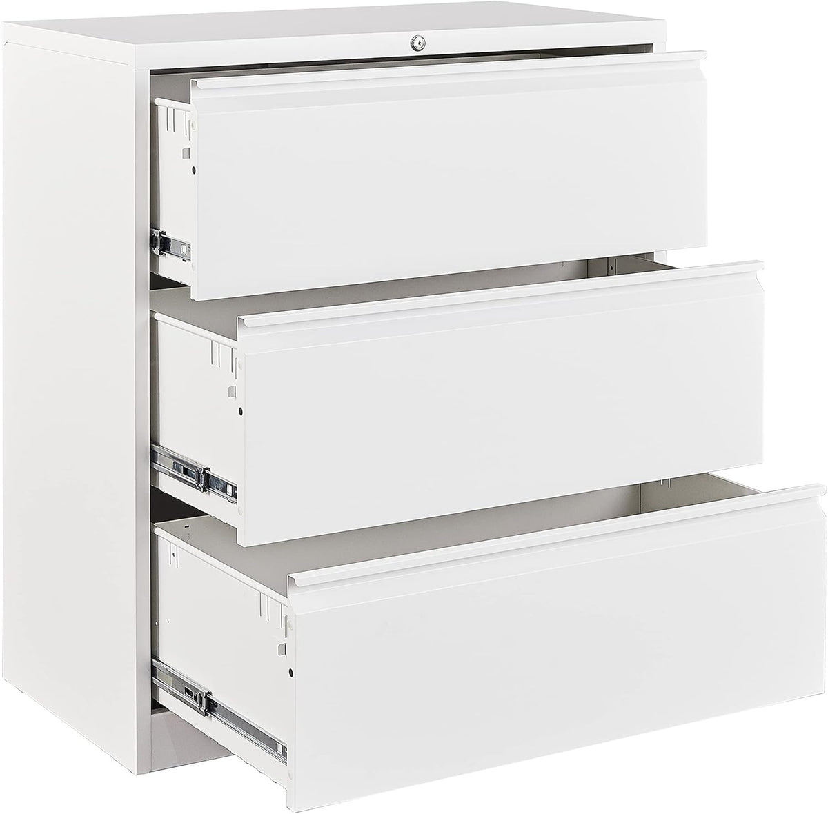Black 2 Drawer Metal Lateral File Cabinet with Lock G109