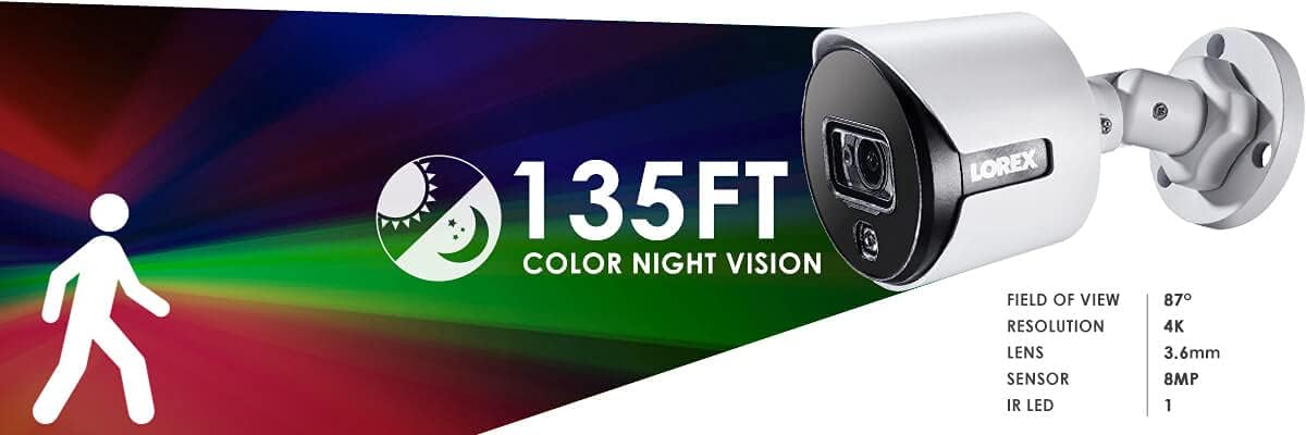 4K Weatherproof Wired Security Camera Y813343
