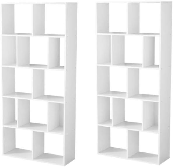 White 12-Shelf Bookcase J904496