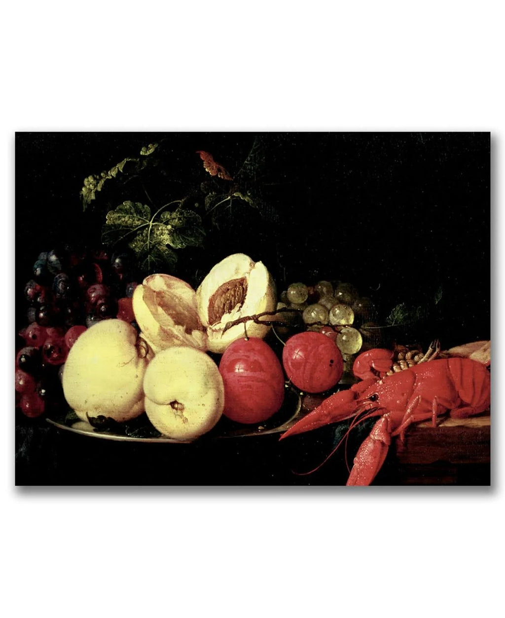 Still Life of Fruit with A Lobster Canvas Art X242922