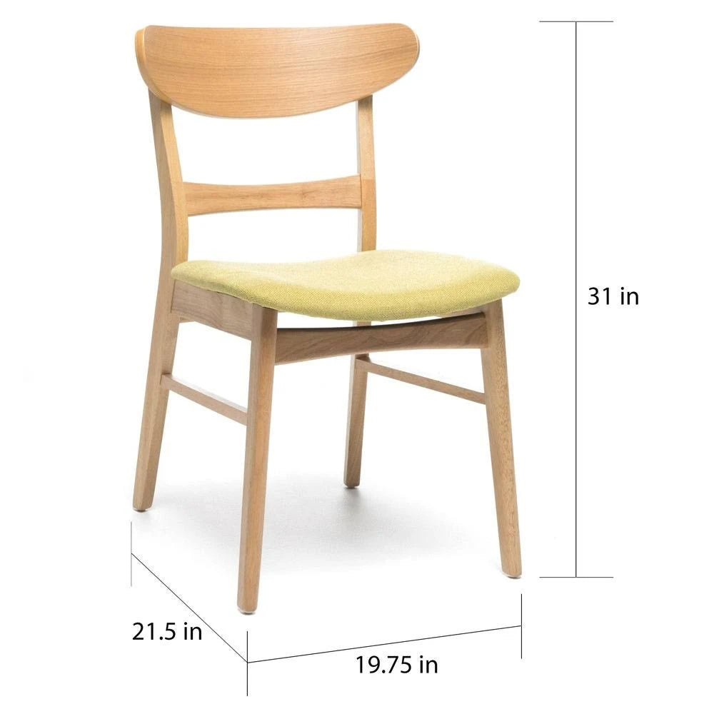 Light Beige Fabric Dining Chair Set of 2 X8553
