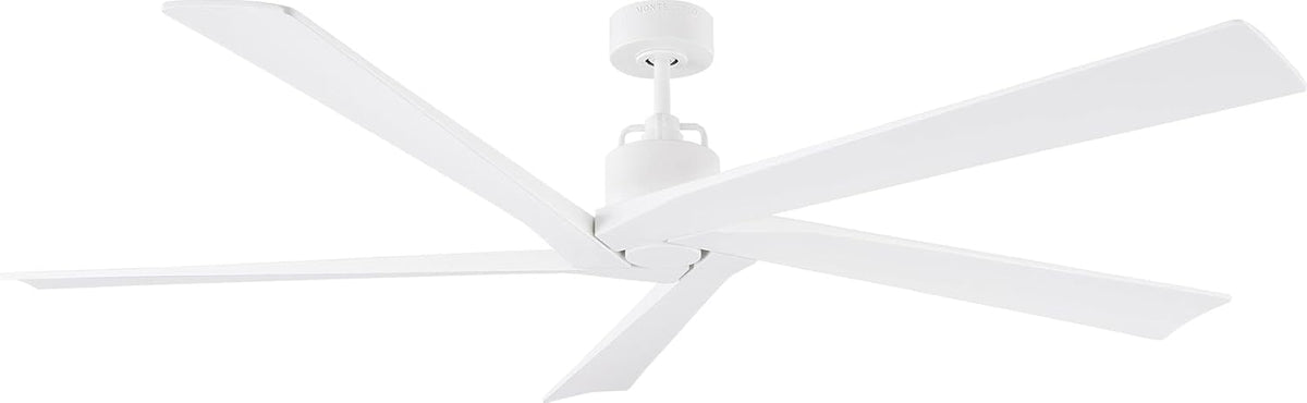 56 Outdoor Ceiling Fan with Remote, Weathered Oak Blades, Brushed Steel V9584