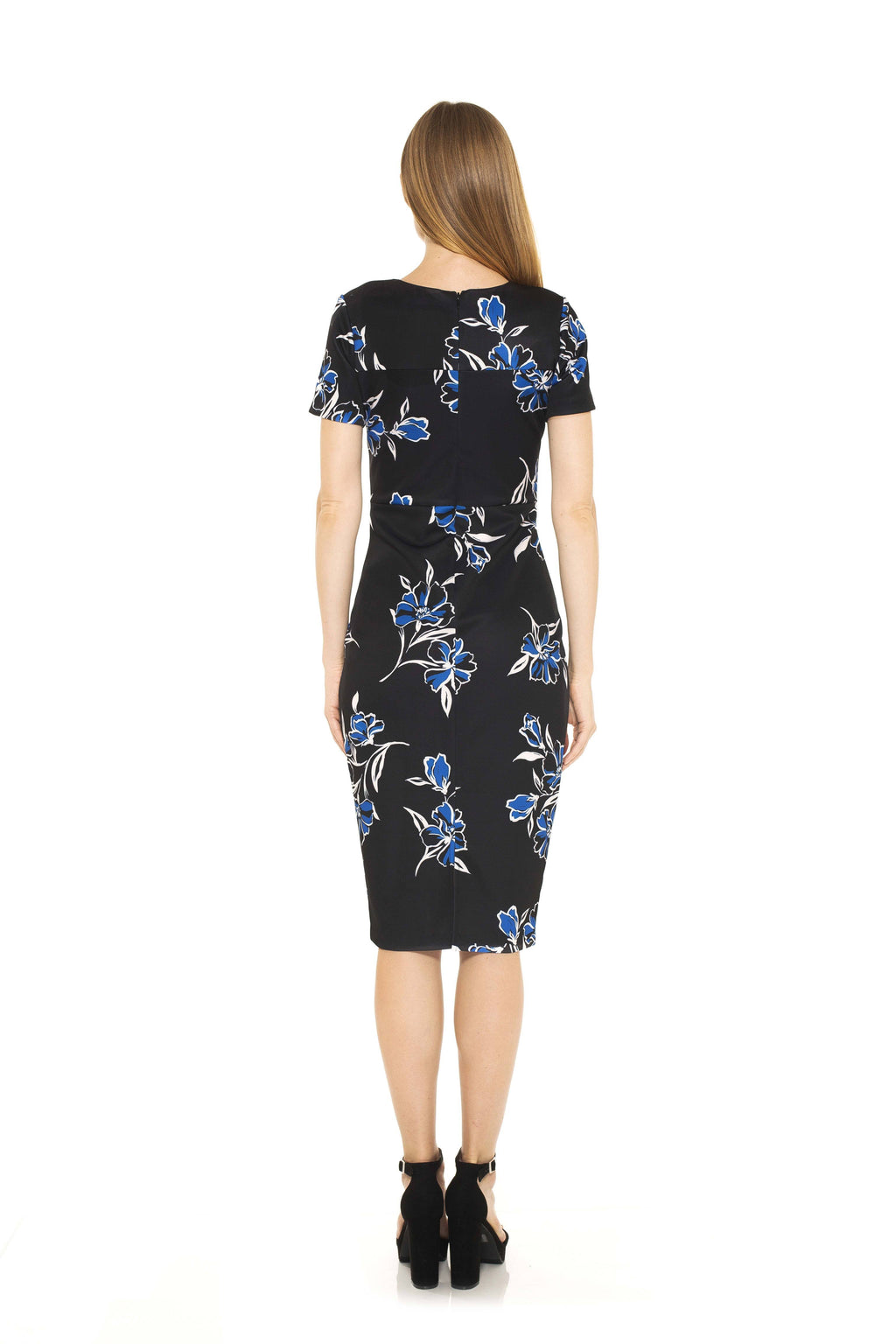 Black Midi Sheath Dress T606046