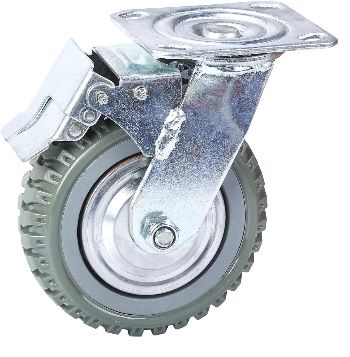 6 Inch Rubber Swivel Caster Wheels 4PCS I84335