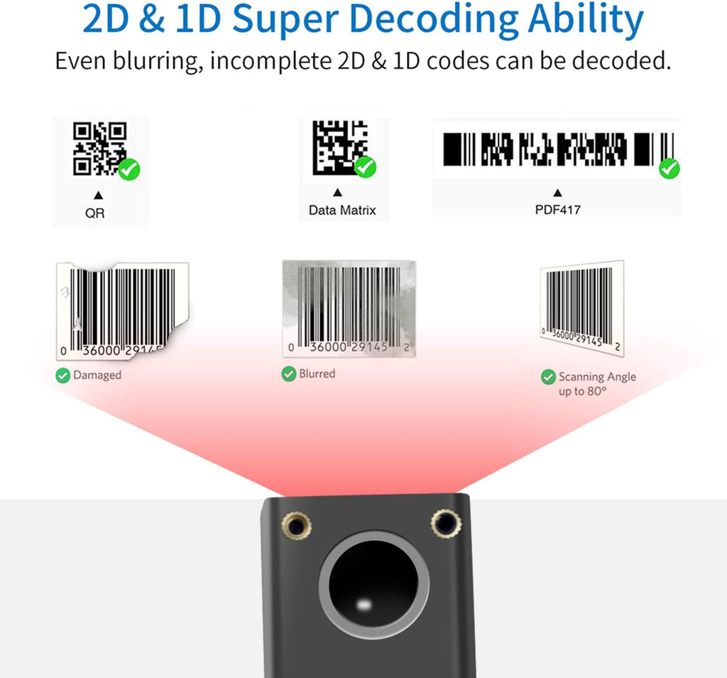 Mini Barcode Reader Scanner Pack of 2 R185077