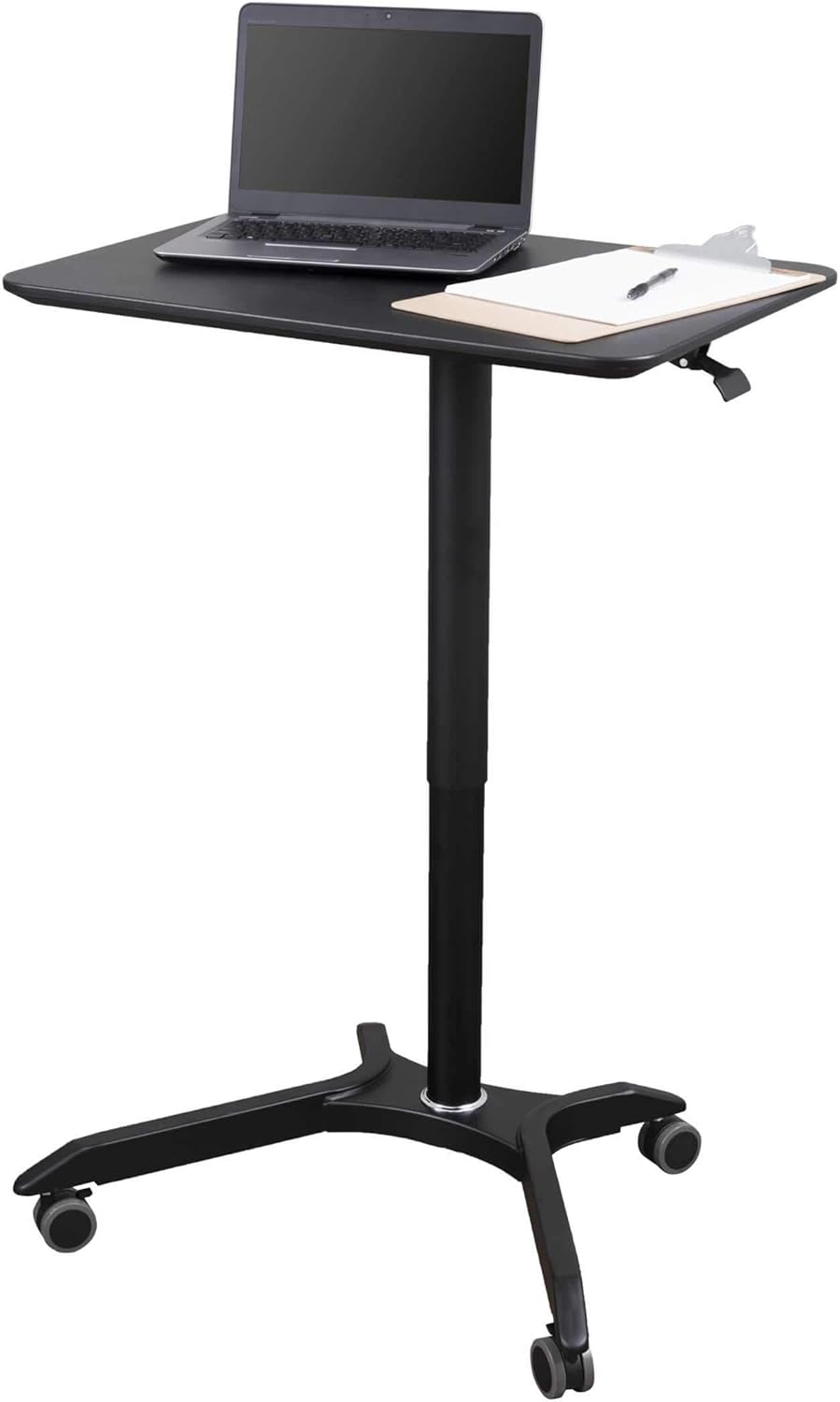 Pneumatic Adjustable Height Rolling Standing Desk Cart Q248