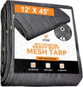 Heavy Duty Black Mesh Tarp 12' x 45' X54063