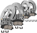 Front + Rear Calipers + Drilled Slotted Rotors + Ceramic Pads Kit G35938