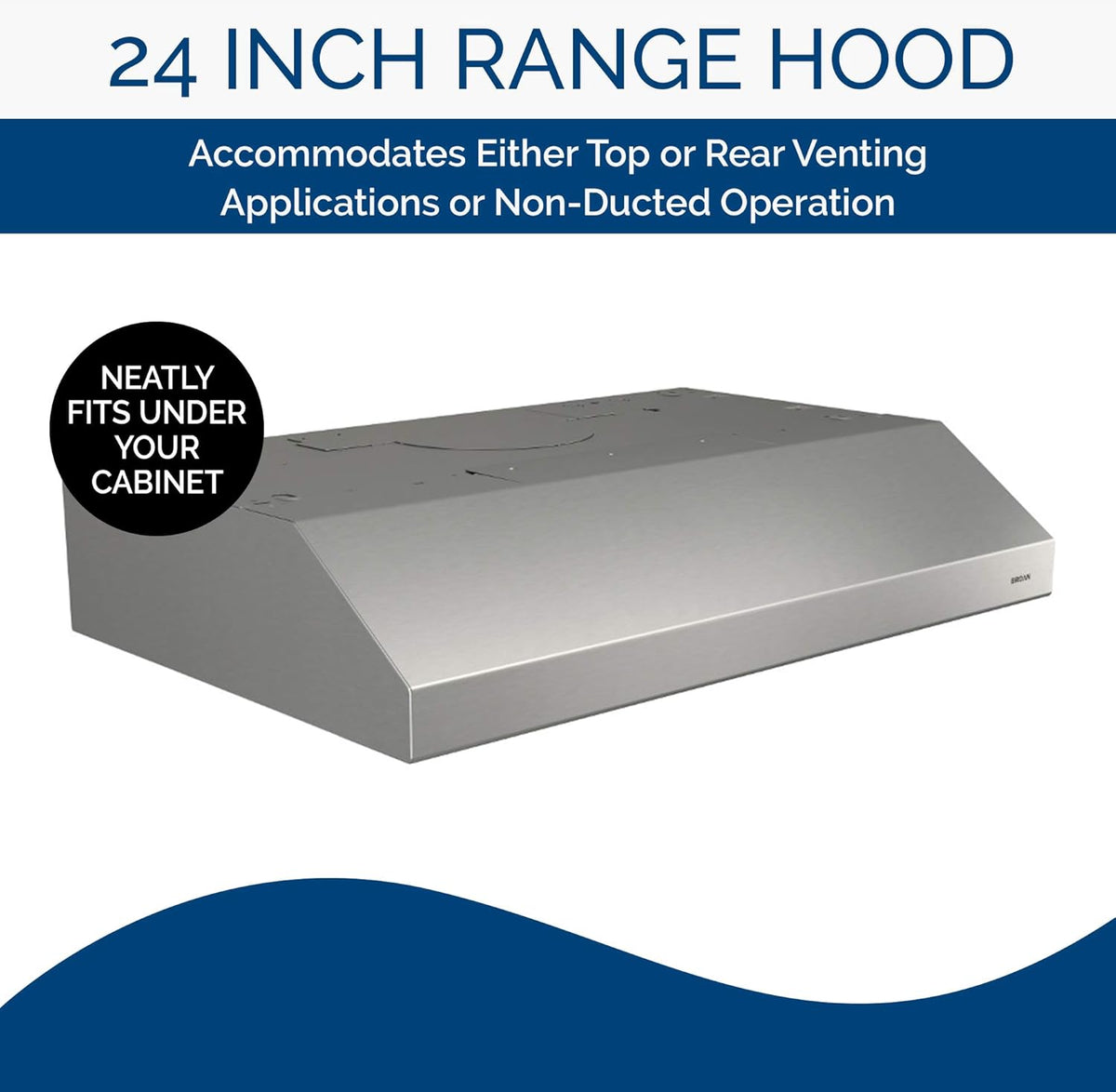 Stainless Steel 24-inch Under Cabinet Range Hood with Light F226
