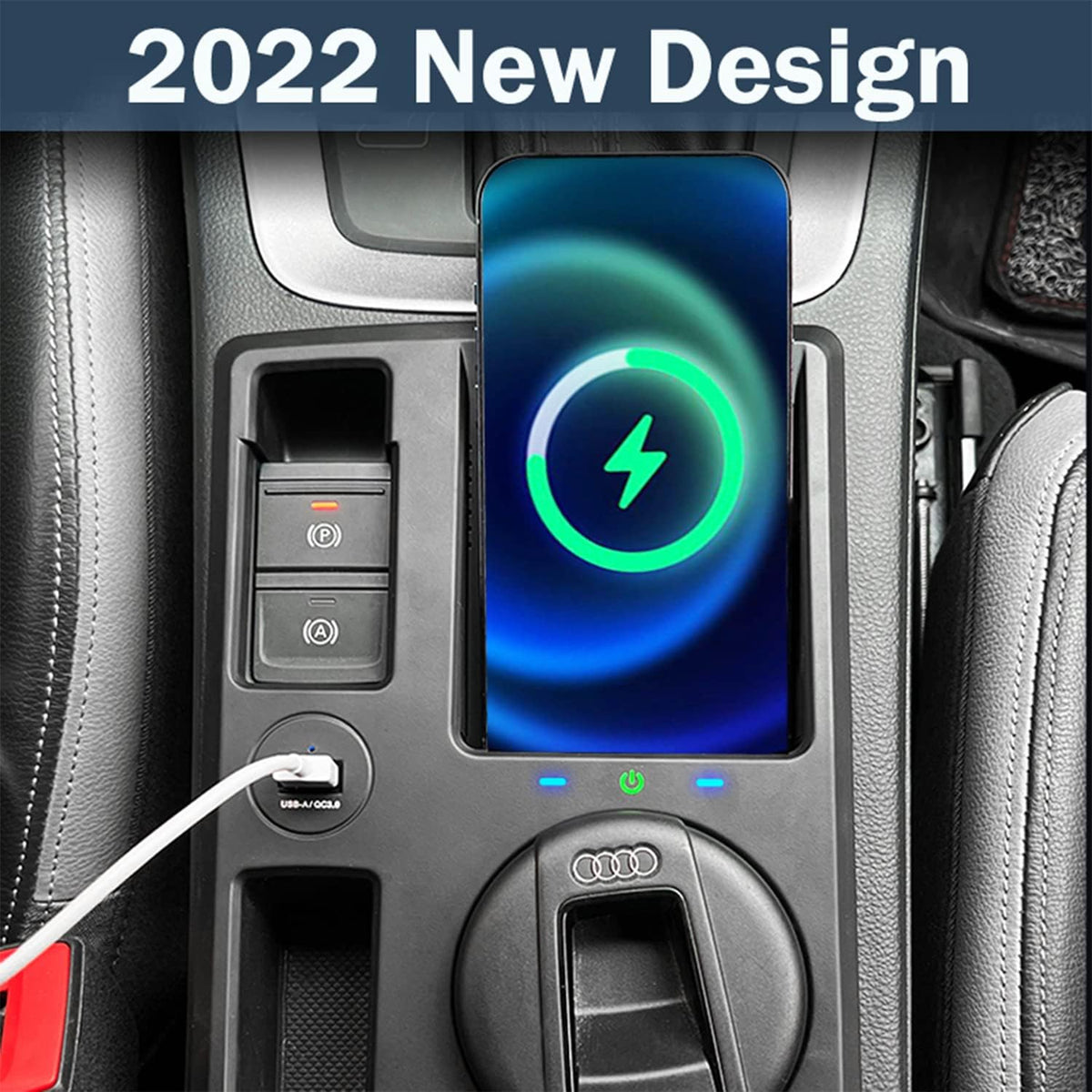Wireless Charging Pad Center Console Organizer K1409