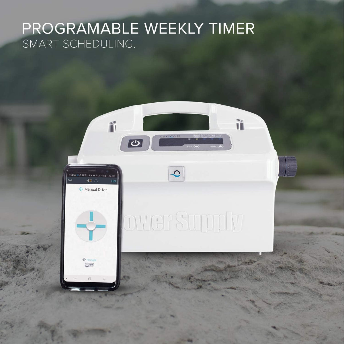 Robotic Pool Cleaner with Bluetooth and Top-Load Cartridge Filters X1439