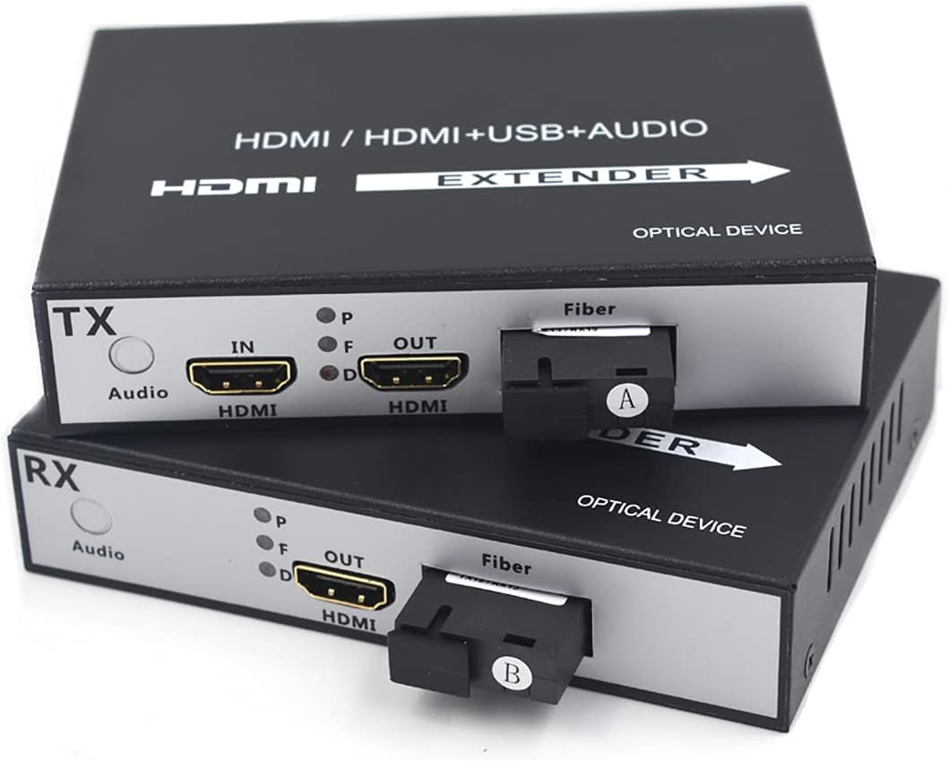 HDMI Extender Over Fiber Optic Cable up to 20Km, 1080P, 1 Transmitter and 1 Receiver X316