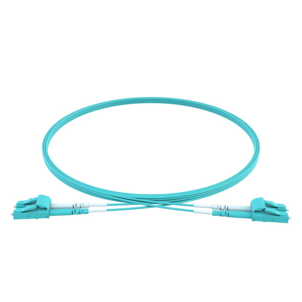 45m LC/LC Multimode OM4 Fiber Patch Cable Aqua K425
