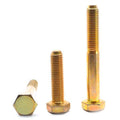 3/4 inch-10 x 6 1/2 inch Grade 5 Hex Cap Screw Medium Carbon Steel Yellow Zinc Plated R683