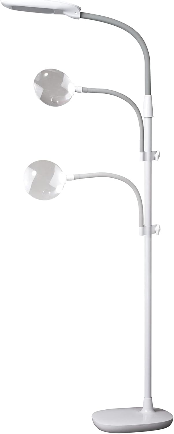 Dimmable LED Floor Lamp with Magnifier P3267