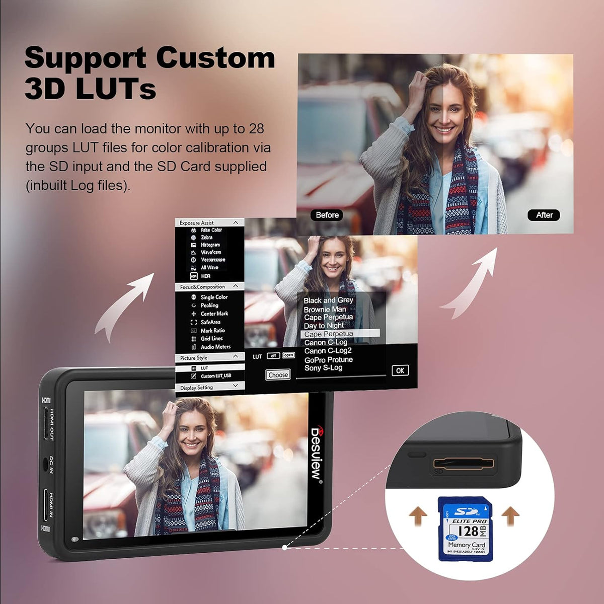 5.5 inch Touch Screen Camera Monitor Z989
