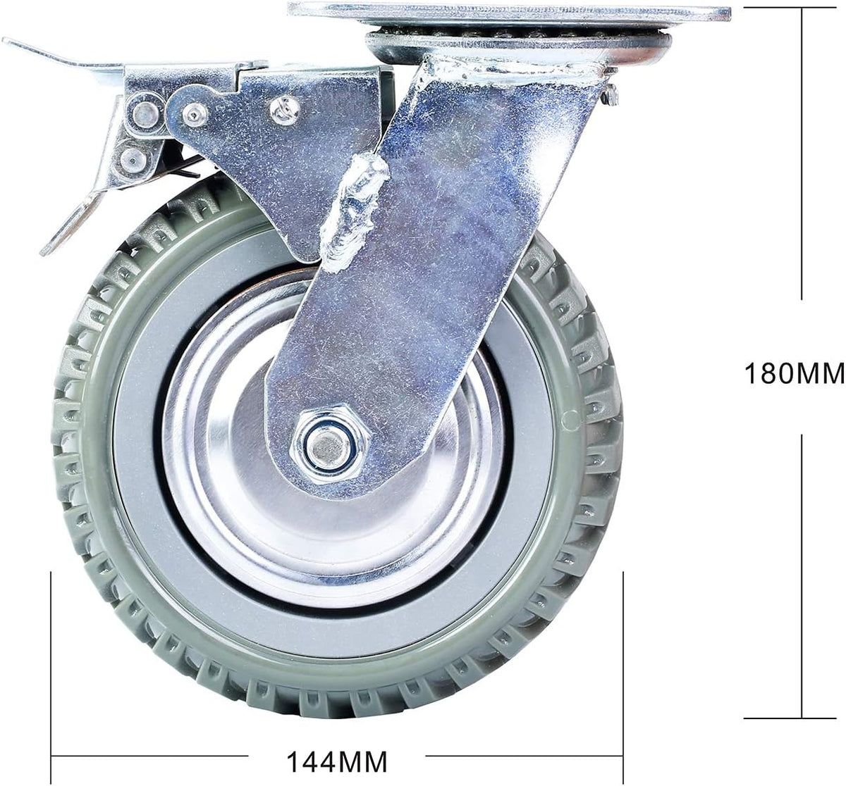 6 Inch Rubber Swivel Caster Wheels 4PCS I84335