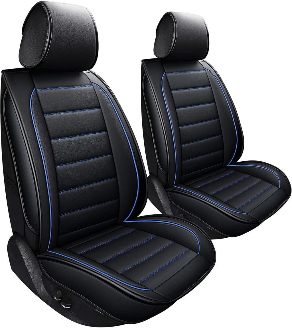 Waterproof Faux Leatherette Car Seat Covers Black Red Full Set X468149