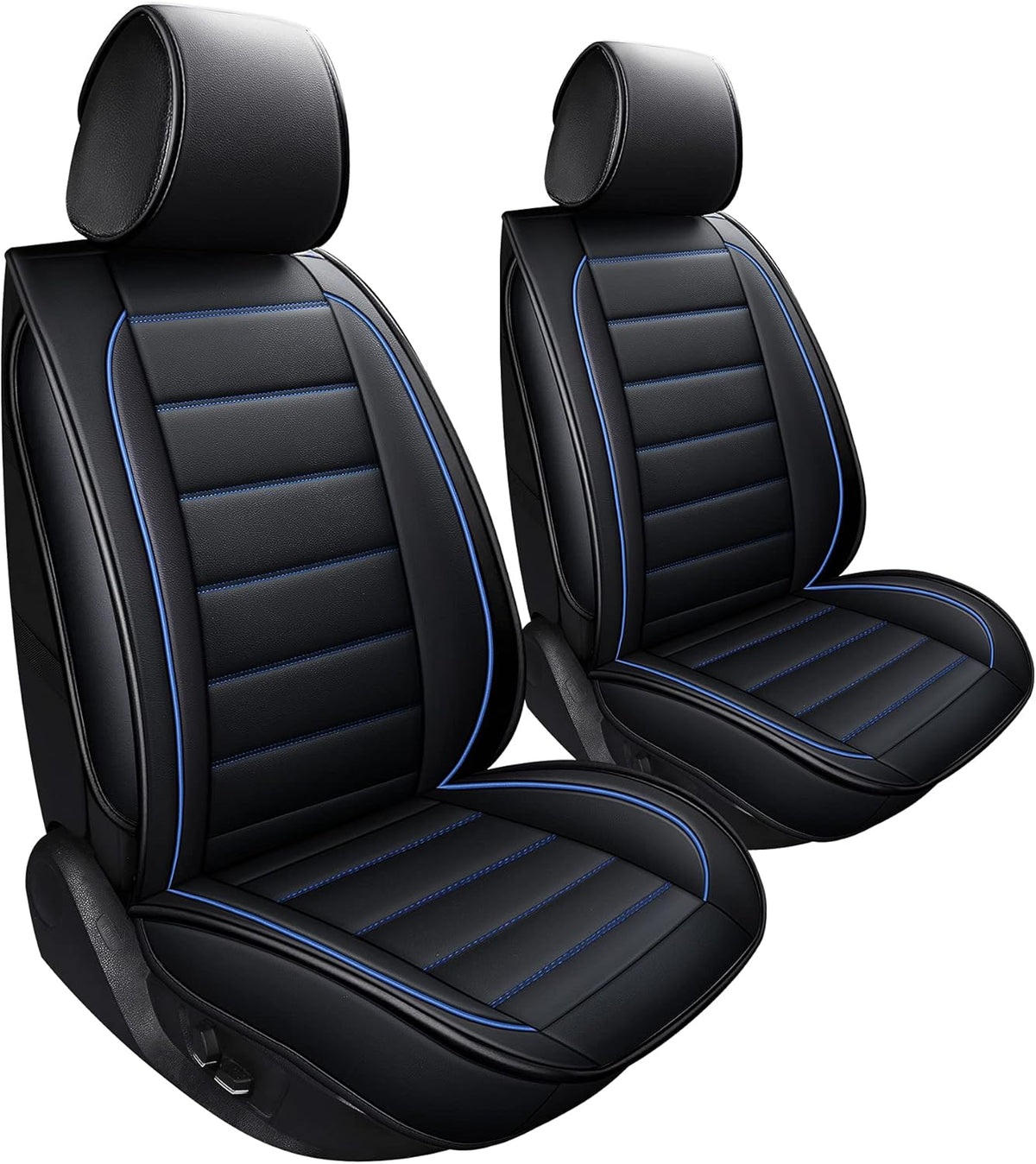 Waterproof Faux Leatherette Car Seat Covers Black Red Full Set X468149