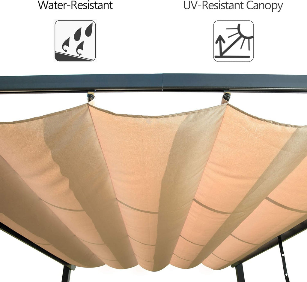 Aluminum Retractable Outdoor Pergola 10x10ft X981