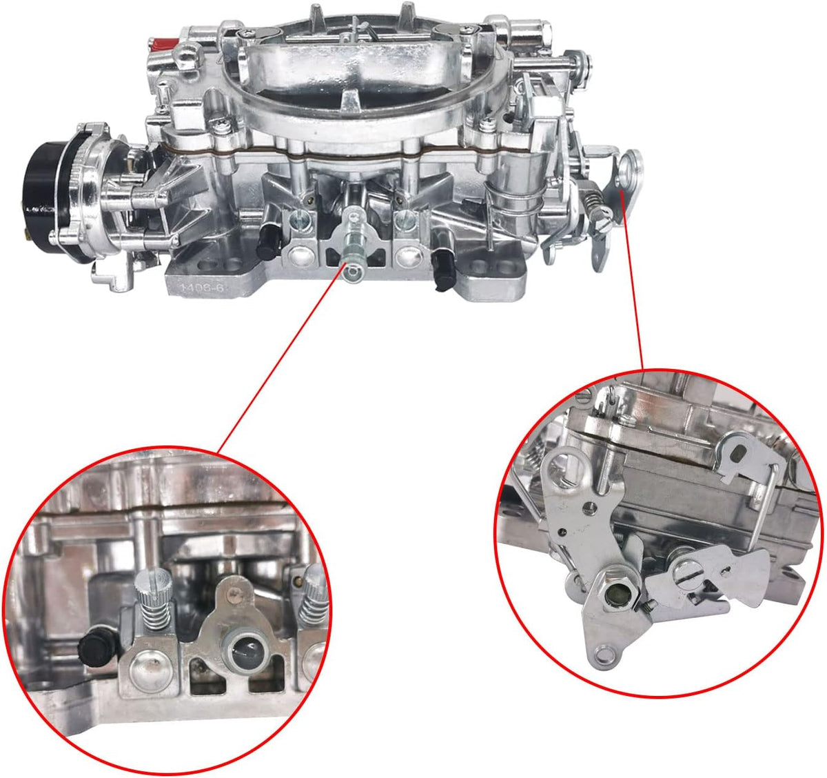 600 CFM 4 Barrel Carburetor with Manual Electric Choke I53416